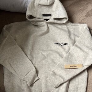 ESSENTIALS Men’s Heather Natural Pullover Hoodie